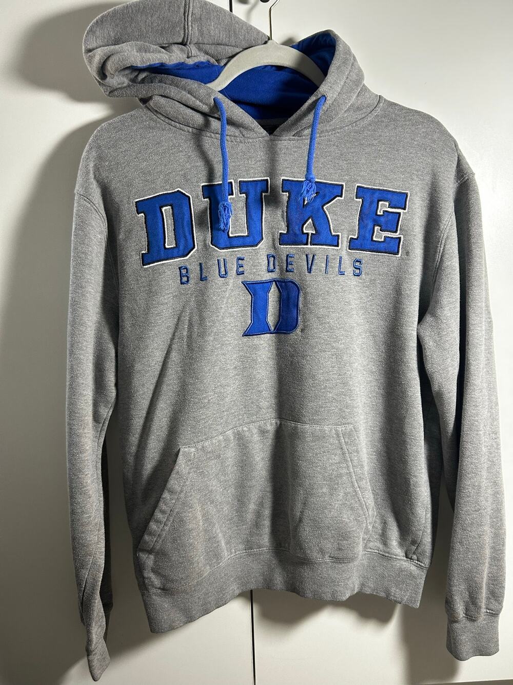 Duke Blue Devils Colosseum Mens M Embroidered Pullover Hoodie Gray NCAA